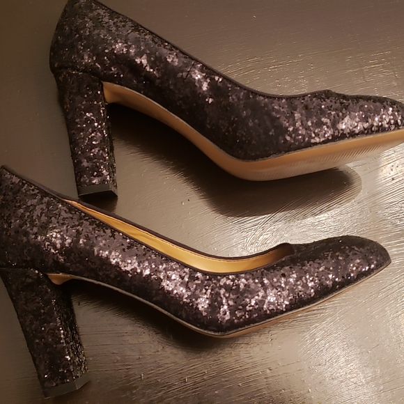 TALBOTS Heels US 8.5 Suede Leather Black Round Toe - Picture 2 of 8